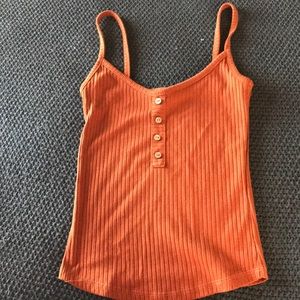 orange tank top